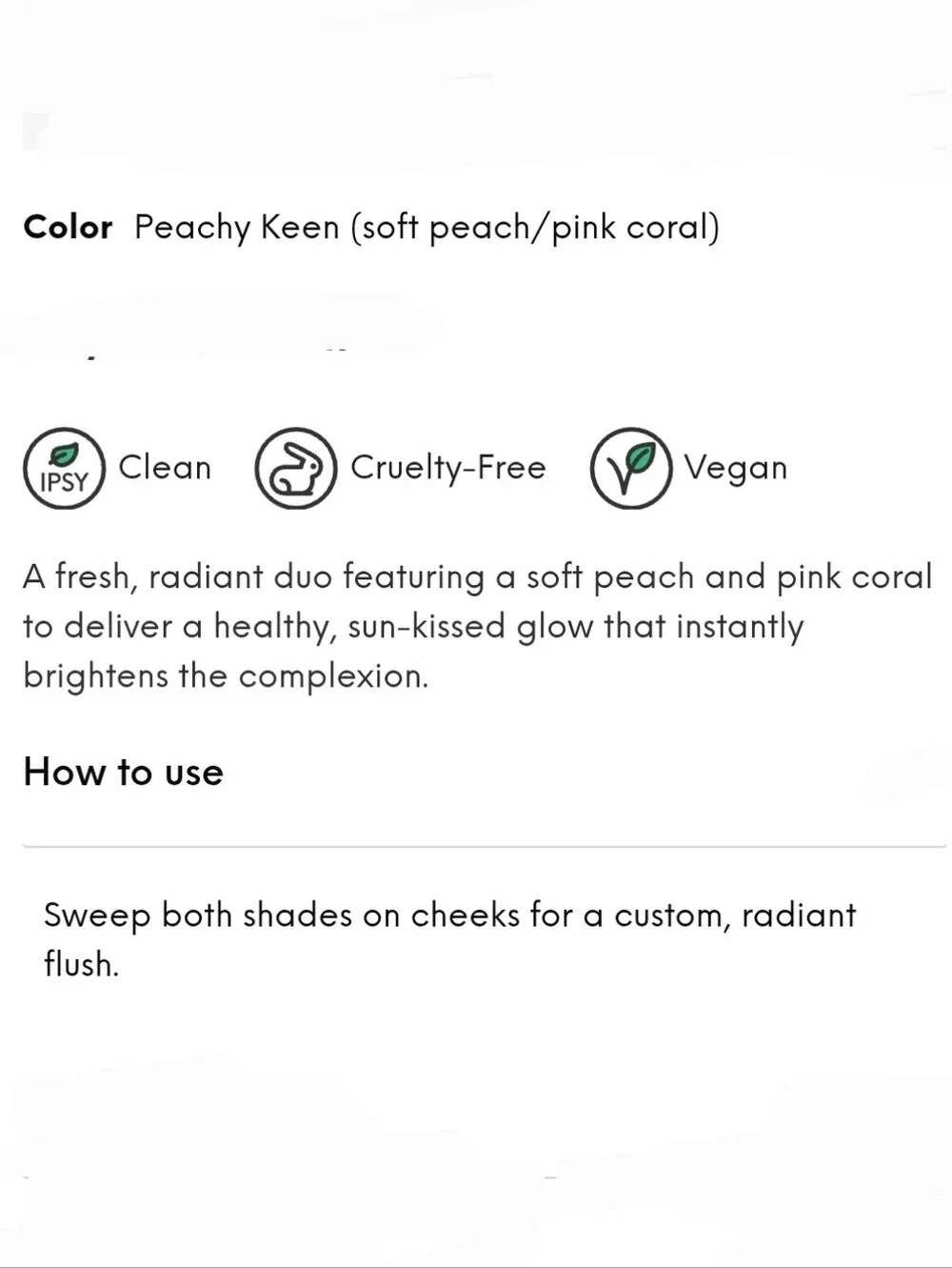 Dalish Duo Blush Compact - Color: Peachy Keen